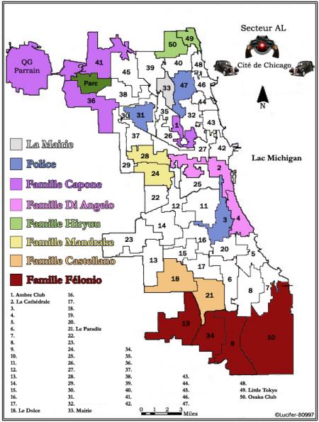 Carte de l'occupation des districts - Etat au 27 janvier 2008